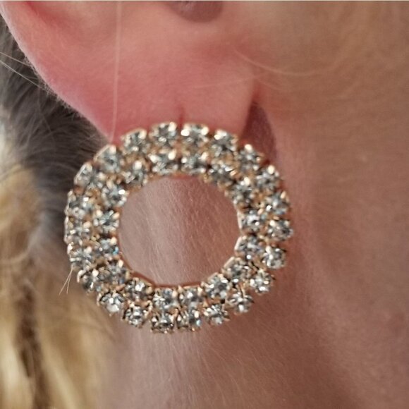 Rhinestone Earrings - Picture 1 of 3